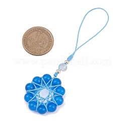 4 шт. подвеска-цветок в виде кошачьего глаза HJEW-TA00419