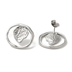 Серьги-гвоздики из нержавеющей стали 304 EJEW-Z066-12P