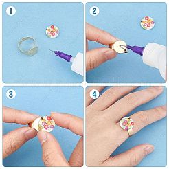 24 шт. 6 регулируемых набора колец из нержавеющей стали 304 STAS-SC0004-75