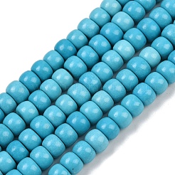 Синтетических нитей бирюзовые бусы&nbsp;G-S397-C01-8x8