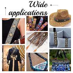 Лента из полиэстера в этническом стиле OCOR-WH0047-56B-01