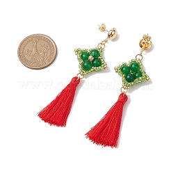 4 пара сережек-гвоздиков с драгоценными камнями EJEW-MZ00282