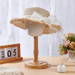 Настольные деревянные стеллажи для шляп в форме головы&nbsp;AJEW-WH0816-104