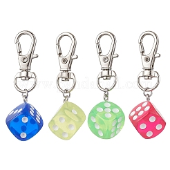 Подвесные украшения из игральных костей из смолы&nbsp;HJEW-JM04190