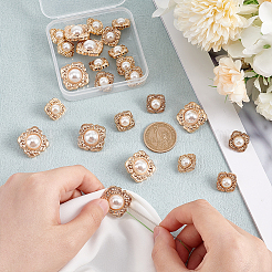 2 стиль пуговицы из сплава с 1 отверстиями на ножке FIND-NB0003-73B