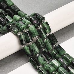 Натуральный рубин в цоизита бусин пряди G-G068-A06-01