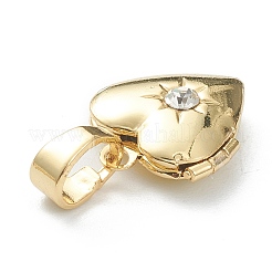 Латунные подвески с микропаве из прозрачного кубического циркония X-KK-P199-13G