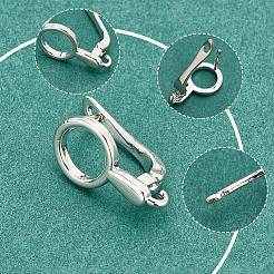 20 шт. 2 цвета латунные серьги-кольца Huggie KK-AR0003-04