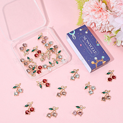 24 шт. 4-х цветные подвески из легкого сплава золота&nbsp;FIND-SC0019-71