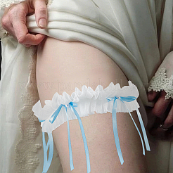 Кольцо для ноги из полиэфирного кружева и пластикового жемчуга&nbsp;HJEW-WR00033