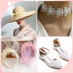 Лента с цветочной полиэфирной кружевной отделкой&nbsp;OCOR-WH20003-03A-04