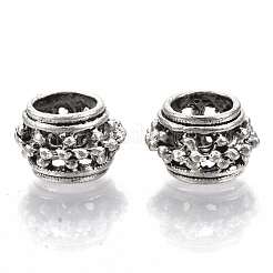 Сплавочные овальные бусины тибетского стиля &nbsp;TIBE-S320-079AS-LF