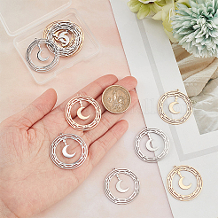 12 шт. подвески из нержавеющей стали 201 двух цветов&nbsp;STAS-DC0012-16