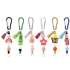 Подвеска-кисточка из силикона и искусственной замши&nbsp;HJEW-YW00100-01