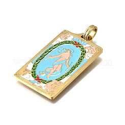 Эмалевые подвески из нержавеющей стали 304 таро STAS-M119-07L-G