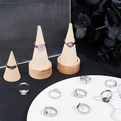 40 шт. 4 стильных регулируемых кольца для пальцев из нержавеющей стали 304 STAS-BBC0003-83