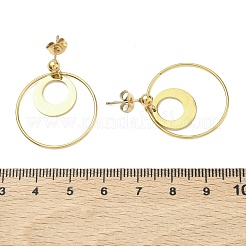 Серьги-гвоздики из нержавеющей стали 304 с ионным покрытием (IP)&nbsp;EJEW-D350-02G