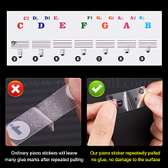 Наклейки на фортепианную клавиатуру&nbsp;DIY-WH0366-75A