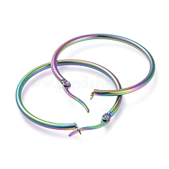 Большие серьги-кольца из нержавеющей стали 304&nbsp;X-EJEW-G260-02K-M