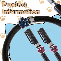 12 шт. 12-цветный эмалированный стетоскоп с отпечатком лапы HJEW-FH00124