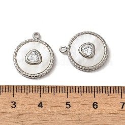 Подвески из нержавеющей стали 304 с кристаллами и стразами в виде ракушки STAS-L022-331P