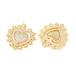 Латунные микропаве прозрачные подвески с фианитом&nbsp;X-KK-C166-04G