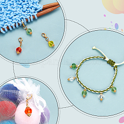 160шт 20 цветные стеклянные подвески&nbsp;PALLOY-PH0022-32