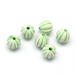 Круглый ремесло стиль акриловые бусины гофрированные&nbsp;MACR-Q159-02