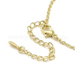 Ожерелья с подвесками из латуни с прозрачным кубическим цирконием&nbsp;NJEW-B082-06A-G