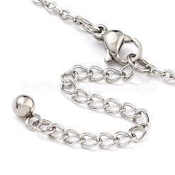 Не тускнеющий летний пляж 304 нержавеющая сталь тросовая цепь браслеты с подвесками в виде морской звезды BJEW-P334-02P