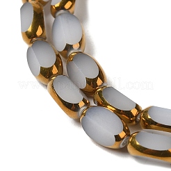 Стеклянные бусины с гальваническим покрытием  EGLA-P061-02B-01