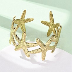 Браслеты-манжеты из нержавеющей стали 304 для женщин BJEW-B150-04G