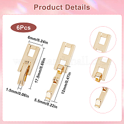 6 шт. латунные раскладывающиеся застежки&nbsp;KK-SC0005-46