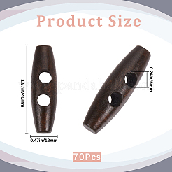70 шт. пуговицы из натурального дерева WOOD-GF0002-29A