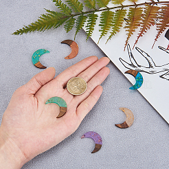 Подвески из прозрачной смолы и ореха RESI-CJ0001-79