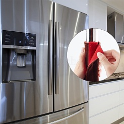 2 пара 2-х стильных чехлов из искусственной кожи для дверных ручек AJEW-GF0003-07C