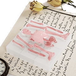 Скелет голова и тело каркас скелета силиконовая форма для Хэллоуина серия yu meiren diy капли клей гипсовые украшения шлифовка PW-WGBCD4B-01