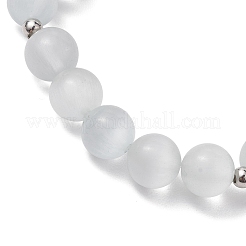 Браслеты с подвесками из латуни «кошка&nbsp;BJEW-JB10484-02