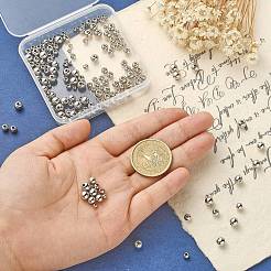 200 шт. 4 стиля латунные круглые разделительные бусины с покрытием PVD и вакуумным покрытием&nbsp;KK-CJ0001-91