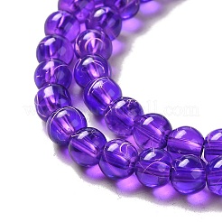 Строковые прозрачные стеклянные бусины в нитях&nbsp;X-GLAD-Q012-6mm-20