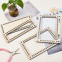 Дно деревянной корзины из тополя DIY-WH0184-19