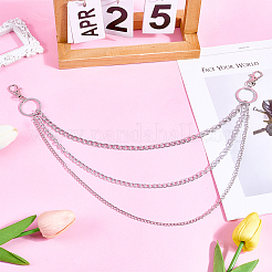 Ремни из сплава многослойные цепные для брюк AJEW-WH20018-128P