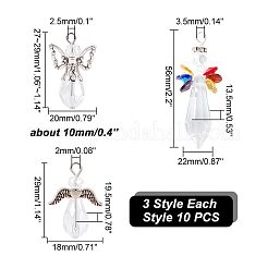 Подвески из гальванического стекла 30шт. FIND-AR0003-80