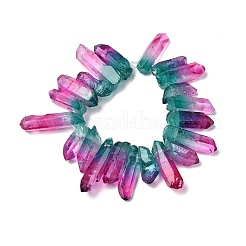 Нити из двухцветных бусин из натурального кварца&nbsp;G-Z131-K01-03