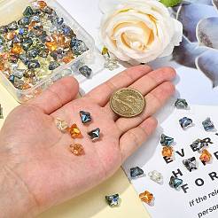 100шт 10 цвета гальванические прозрачные стеклянные бусины&nbsp;EGLA-CJ0001-13