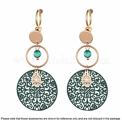 Латунные клипсы серьги выводы KK-T038-243G