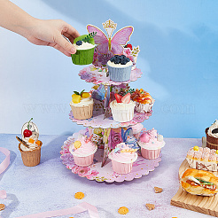 2шт 3-х ярусная бумажная подставка для кексов&nbsp;DIY-DC0003-92A