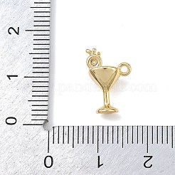 Латунные микропаве прозрачные кубические циркониевые подвески&nbsp;KK-G545-16G