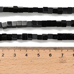 Бусины из натурального черного оникса G-Z110-J01-4x4mm