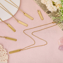 6 шт. ожерелье с подвеской из нержавеющей стали 304&nbsp;NJEW-CA0001-20G